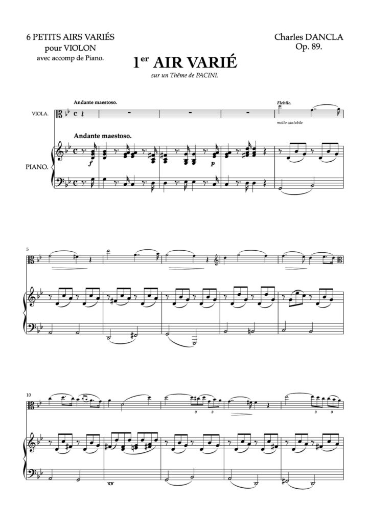 Transposition Sheet Music Sample
