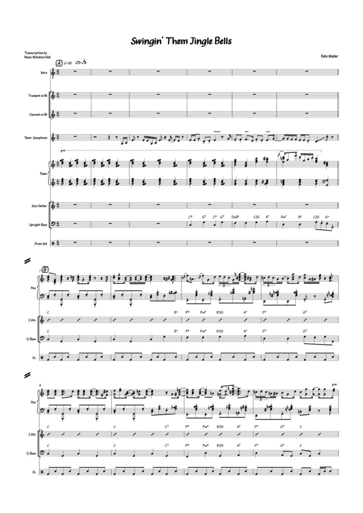 Big Band Transcription Sheet Music Sample