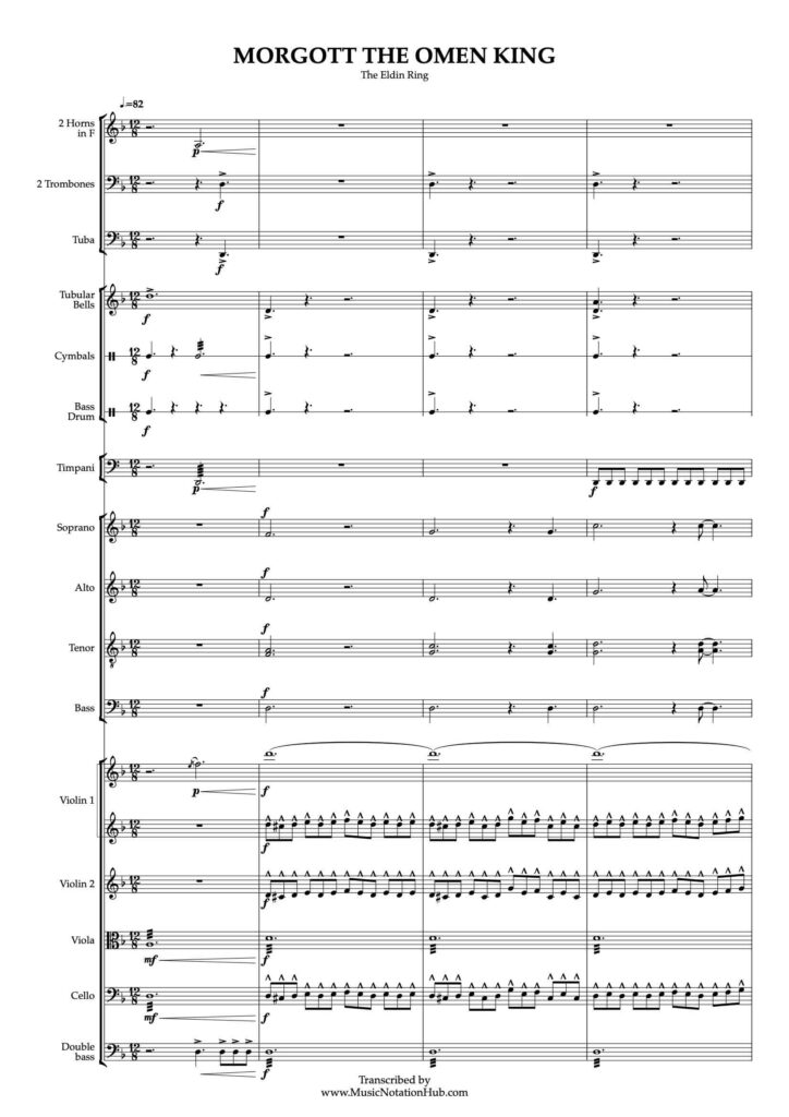 Orchestra Transcription Sheet Music Sample
